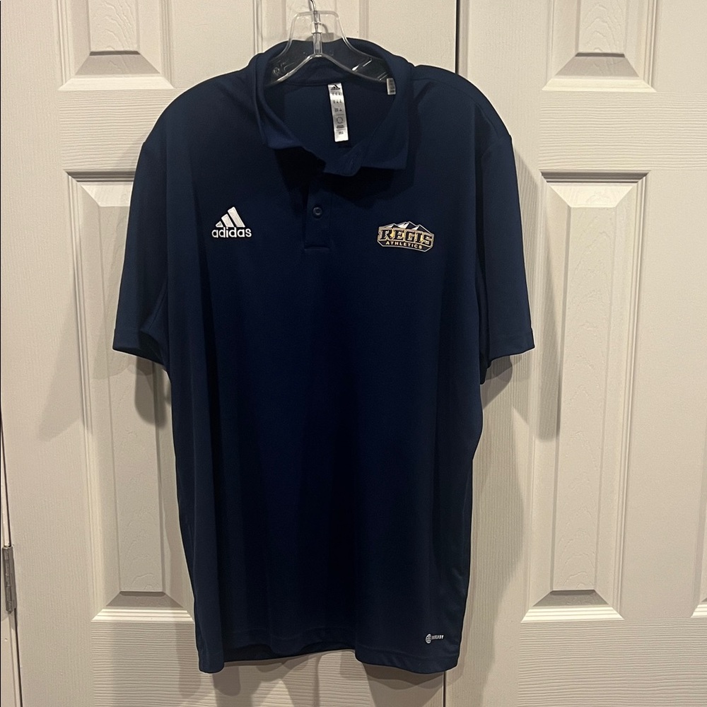 Adidas Dark Blue Men's Polo with Regis Athletics Logo